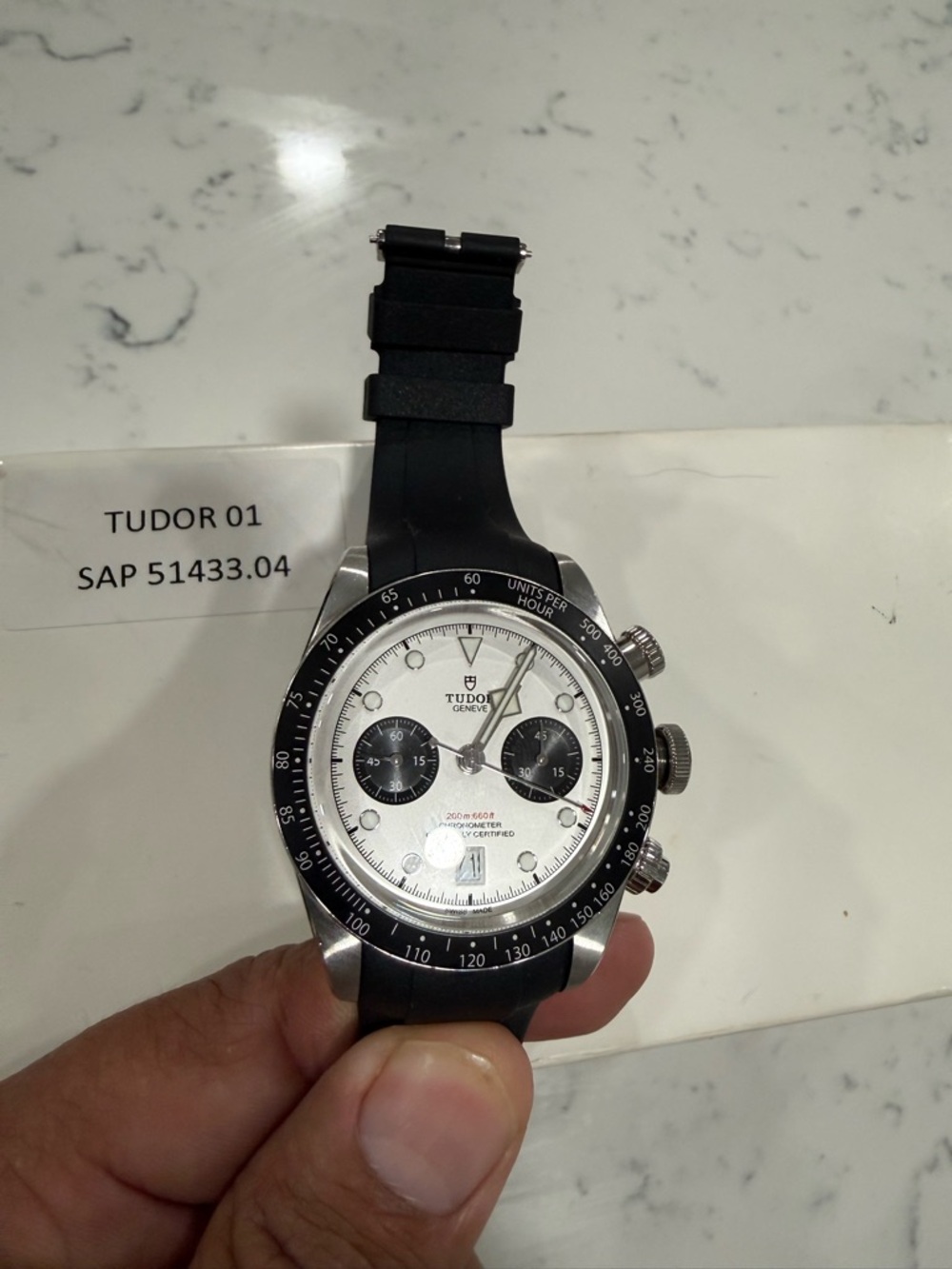 Tudor Black Bay Chrono Steel Watch with Black and White Dial - Picture 4 of 6